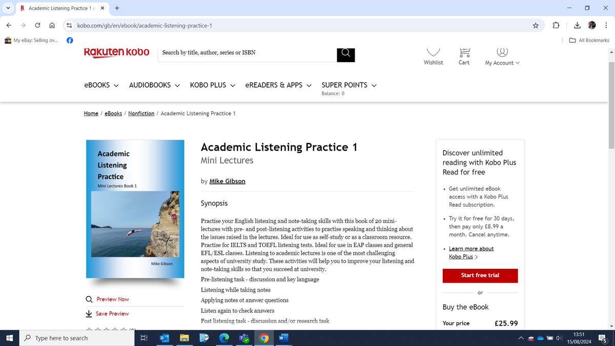 mini_lectures's tweet image. Book 1, rebranded with me diving off a cliff, is now available on Rakuten Kobo in print or digital #LearnEnglish #AcademicSuccess