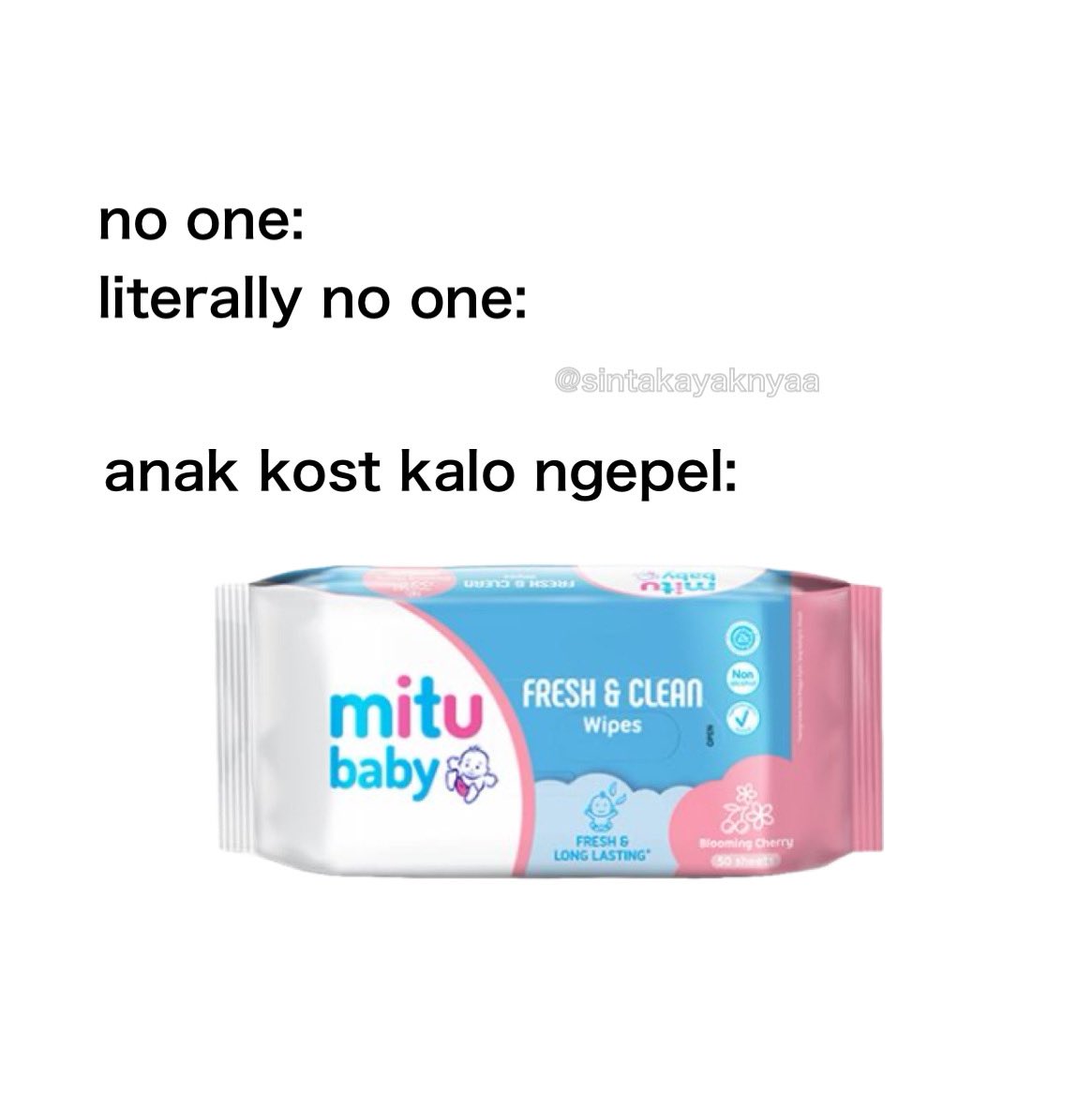 sintakayaknyaa's tweet photo. tissue basah adalah kunci https://t.co/AURAvyoAlT