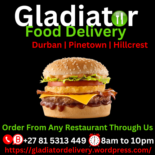 GladiatorEats's tweet photo. Feeling hungry ? We deliver to your door. #Durban #Westville #Pinetown #Hillcrest Areas. 
.
Call or WhatsApp Us.
.
#Ndlozi #FloydShivambu #GwazaMkhonto #Capitec #President #Zuma #MK #and #EFF #WestwoodMall #SandyCentre #Spur #Wimpy #Steers #KFC #Sarnia #Kloof #NewGermany https://t.co/3Rnss2OgEJ