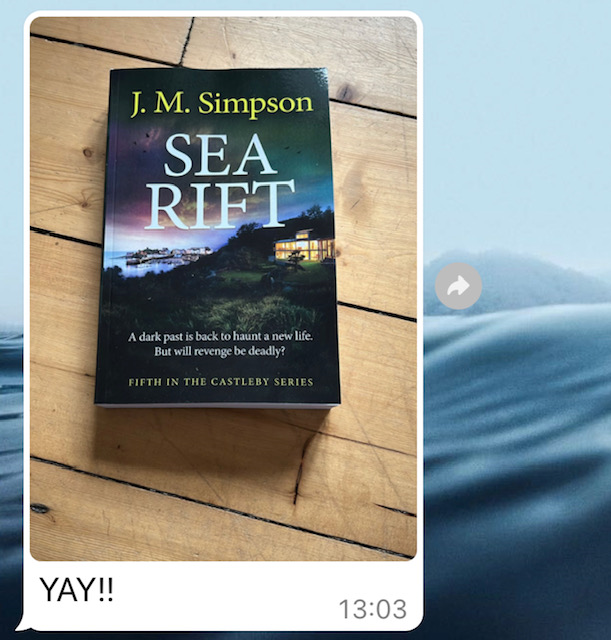 JMSimpsonauthor's tweet photo. LOVE getting texts like this...
#writingcommunity #readingcommunity
#castleby #searift https://t.co/ZeIu8yRND2