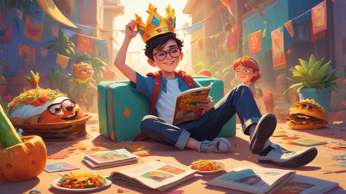 TronDotLive's tweet image. Over at #SunPump, get ready to Claim your throne like a King, soak up the sunny vibes with SunnyBoy, and indulge in some Taco-time thrills! Dive into the #TRON Memezine for all the latest laughs, and keep Justin Case close by for whatever wild surprises come your way! 👑🌞🌮📚💼