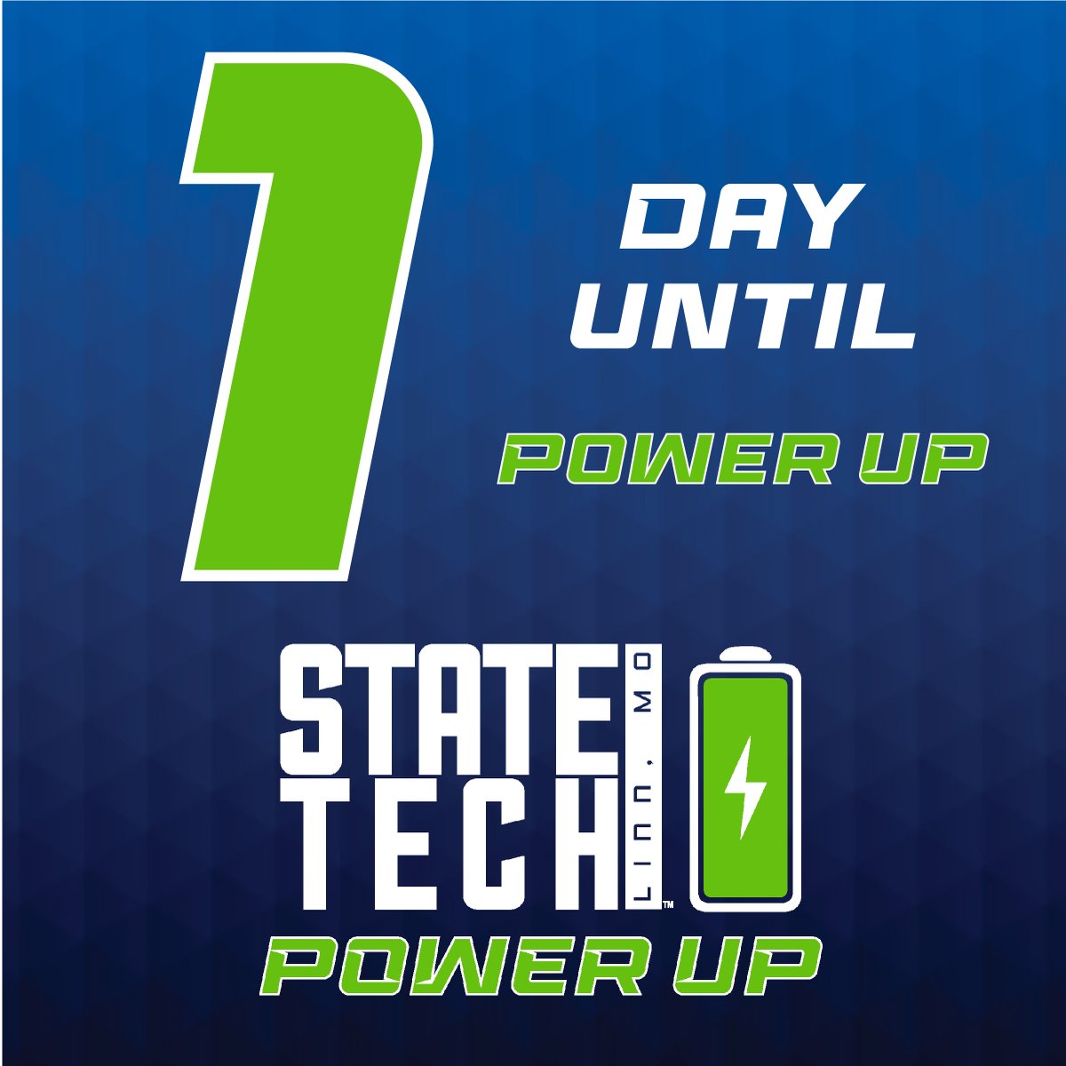 statetechmo's tweet photo. 1 more day! Tomorrow, August 19th, is Power Up! #StateTechMO https://t.co/T78CgMAoqe