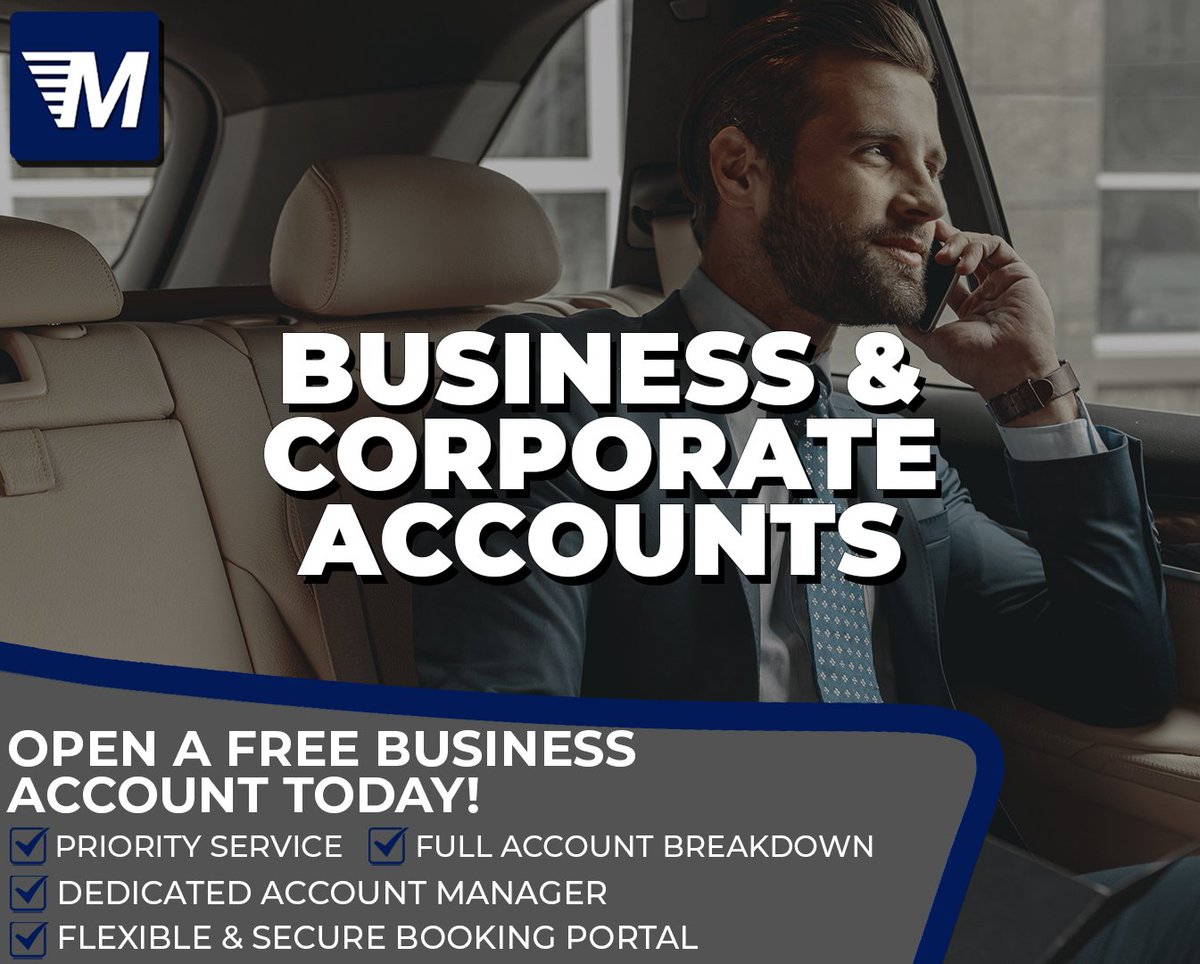 Metro_Bolton's tweet photo. Unlock seamless business travel with Metro Cars! Our corporate accounts ensure reliable and professional transportation for all your business needs
-
Learn more about our corporate services here: https://t.co/bo5Dj8HXnG
-
#MetroCars #Bolton #BoltonTaxis #BoltonWanderers https://t.co/q08KH18HxL