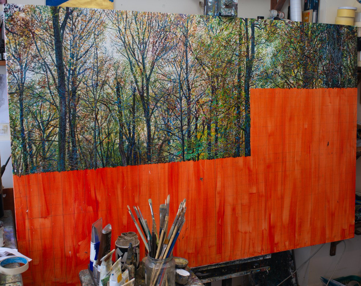 Some more progress on this painting, I'll be a while yet!!