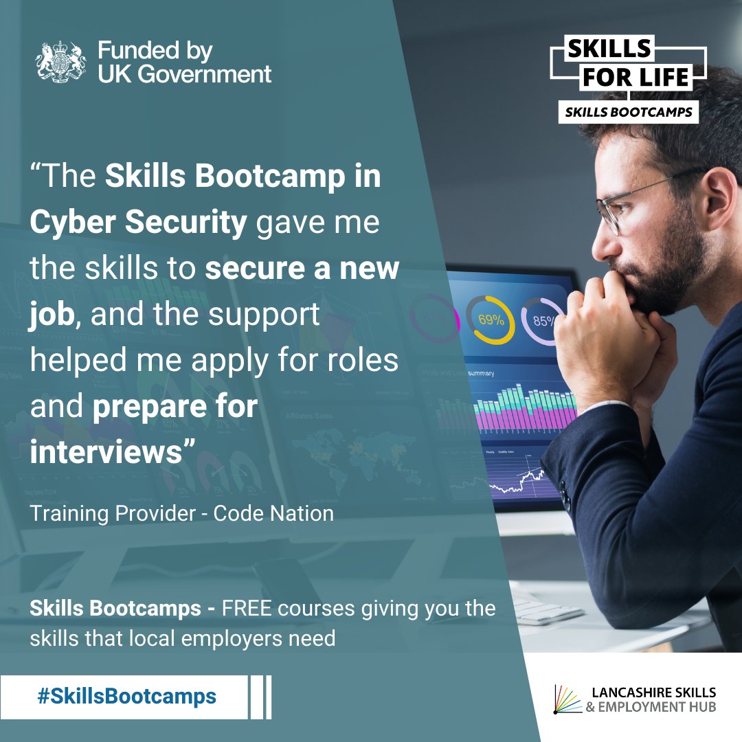 LancashireCC's tweet photo. 💼 Want to take the next step in your career? Perhaps you want to explore a new sector?

✏️ Our Skills Bootcamps are intensive and flexible courses of up to 16 weeks, fast tracking you to an interview with a local employer.

Find out more ➡️ https://t.co/QQg1zWmixL

#LancsSummer https://t.co/820u2Yj4Ty