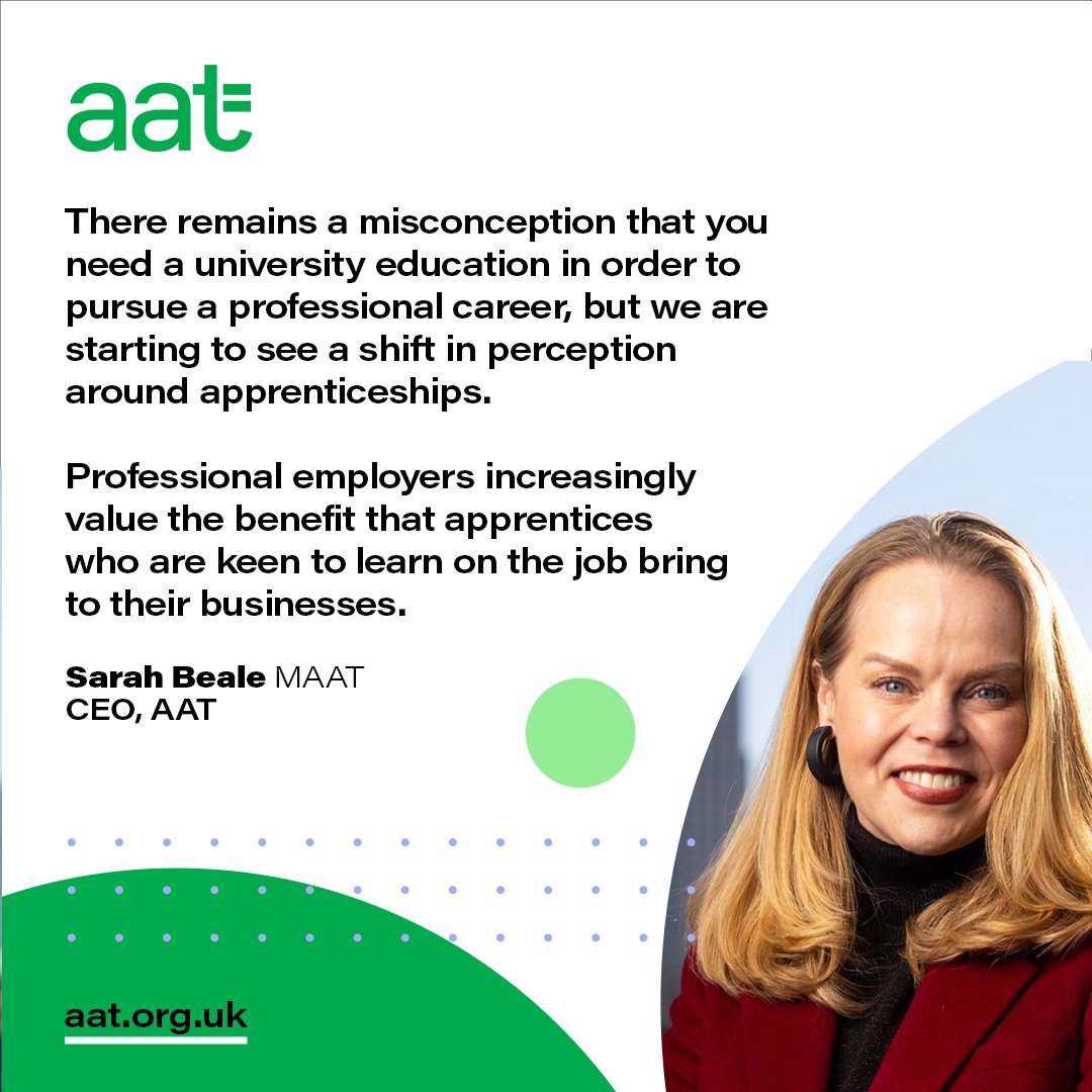 YourAAT's tweet photo. University is not the only route to a professional career, says AAT 
➡  https://t.co/4P7sDRS69I 
#alevelresults #alevels https://t.co/T2S3pbtfat
