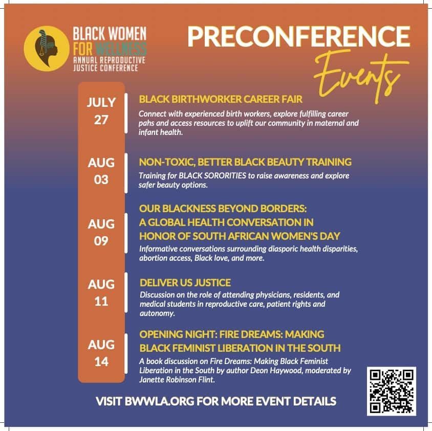Join me at Black Women for Wellness' Reproductive Justice Conference! We'll tackle urgent issues like Roe v. Wade, Black maternal health, and more. Let’s work together to protect Black women, amplify their voices, and fight for equity.

#ReproductiveJustice #BlackMaternalHealth
