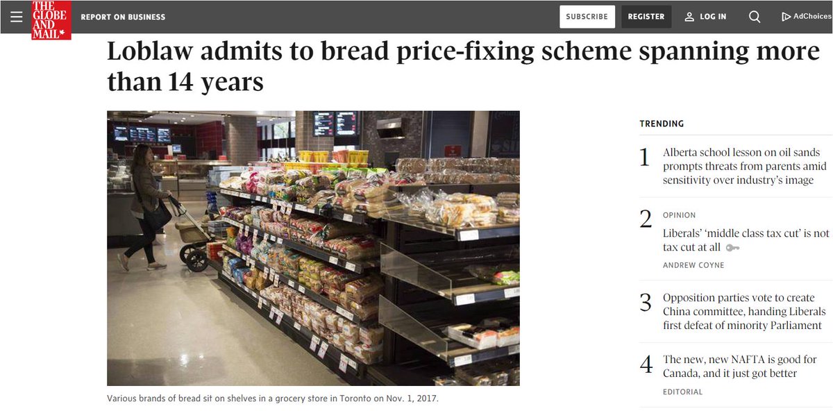 Bill_Owen's tweet image. LORD !TRUMP! is wrong about most things, but he was so right about the #rigging 
#mybread 
#loblaw 
#roblaws 
#capitalism
