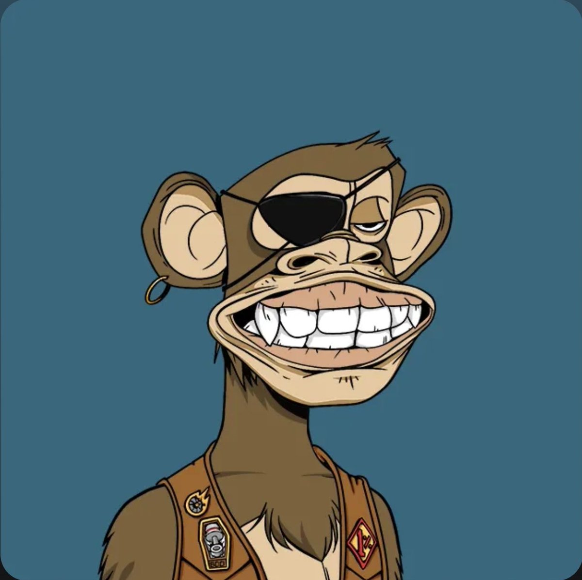 Grabbed my first <a href="/BoredApeYC/">Bored Ape Yacht Club 🍌</a> last night. Had to get a biker for obvious reasons.  Would love to connect with some of the club #apefollowape