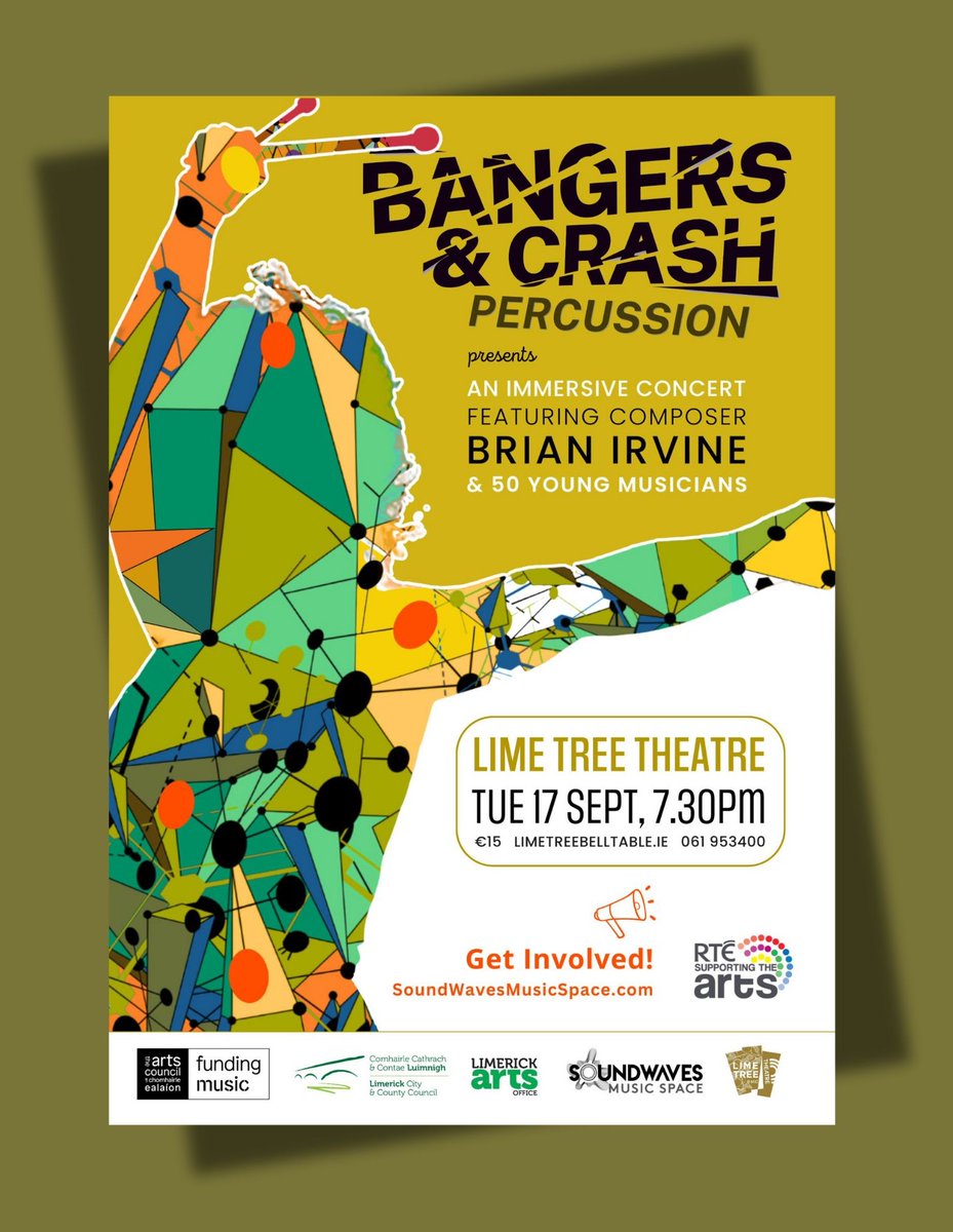 SoundWaves Music Space (@soundwavesms) on Twitter photo Posters are hitting the streets of Limerick this week for the forthcoming Bangers and Crash Percussion show at <a href="/LimeTreeTheatre/">Lime Tree Theatre</a> on 17th Sep! Tickets: limetreebelltable.ie/.../bangers-an…
<a href="/BangersCrash/">Bangers Crash Perc</a> <a href="/LimerickArts/">Limerick : Culture : Arts</a> #RTEsupportingthearts #artscouncilsupported #ArtsCouncilSupported Posters are hitting the streets of Limerick this week for the forthcoming Bangers and Crash Percussion show at <a href="/LimeTreeTheatre/">Lime Tree Theatre</a> on 17th Sep! Tickets: limetreebelltable.ie/.../bangers-an…
<a href="/BangersCrash/">Bangers Crash Perc</a> <a href="/LimerickArts/">Limerick : Culture : Arts</a> #RTEsupportingthearts #artscouncilsupported #ArtsCouncilSupported