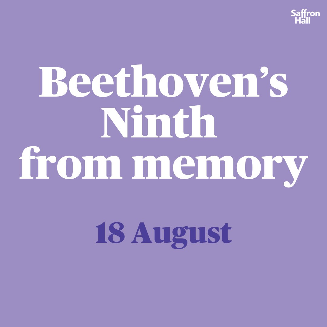 Sun 18 August...
Aurora Orchestra make their return to Saffron Hall!
They bring Beethoven's Symphony No. 9, the latest in its series of performances from memory
Don't miss a bold, brilliant take on Beethoven’s symphonic journey, from brutality to the uplifting embrace of love 💜