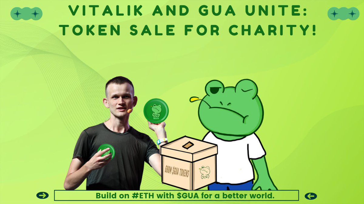 At 11:30:59 UTC, Ethereum founder Vitalik Buterin made a notable move, selling 688M $GUA tokens on Ethereum. 

Once again, the proceeds will be donated to charity. Huge thanks to <a href="/VitalikButerin/">vitalik.eth</a> for making a difference on behalf of the GUA community! 🌍💚

Keep building on #ETH