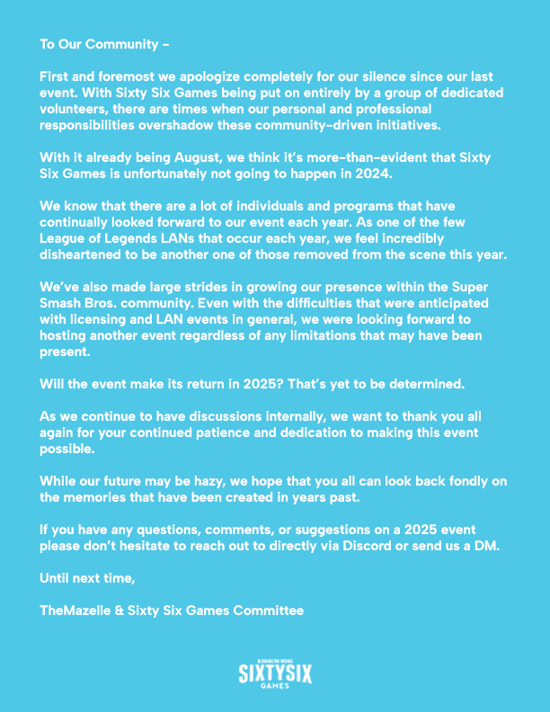 We've been a bit silent since our last event.

We never like taking these hiatuses, but sometimes they're necessary to move things forward.

We hope to see you again in 2025. 👊