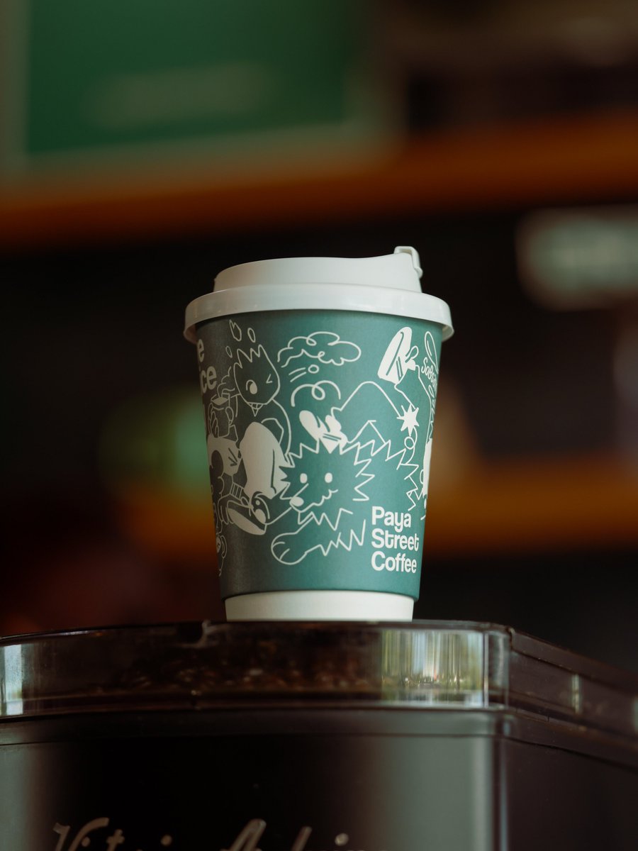 sobsannix's tweet photo. look! got to make merch and have my little characters featured at a local coffee shop's coffee cups im— :') https://t.co/jY6AEjWBIY