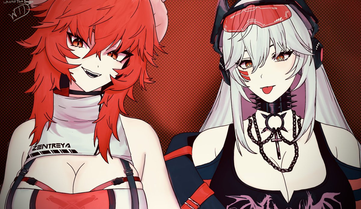 Zentreya Outfit Swap - I thought of this idea as I thought it would not only be a cool way to celebrate both new 3D models but have always wondered how they would look if they switched 👀 the both styles fit both models actually really well 😍#zentreya #zentreart #VShojoArt