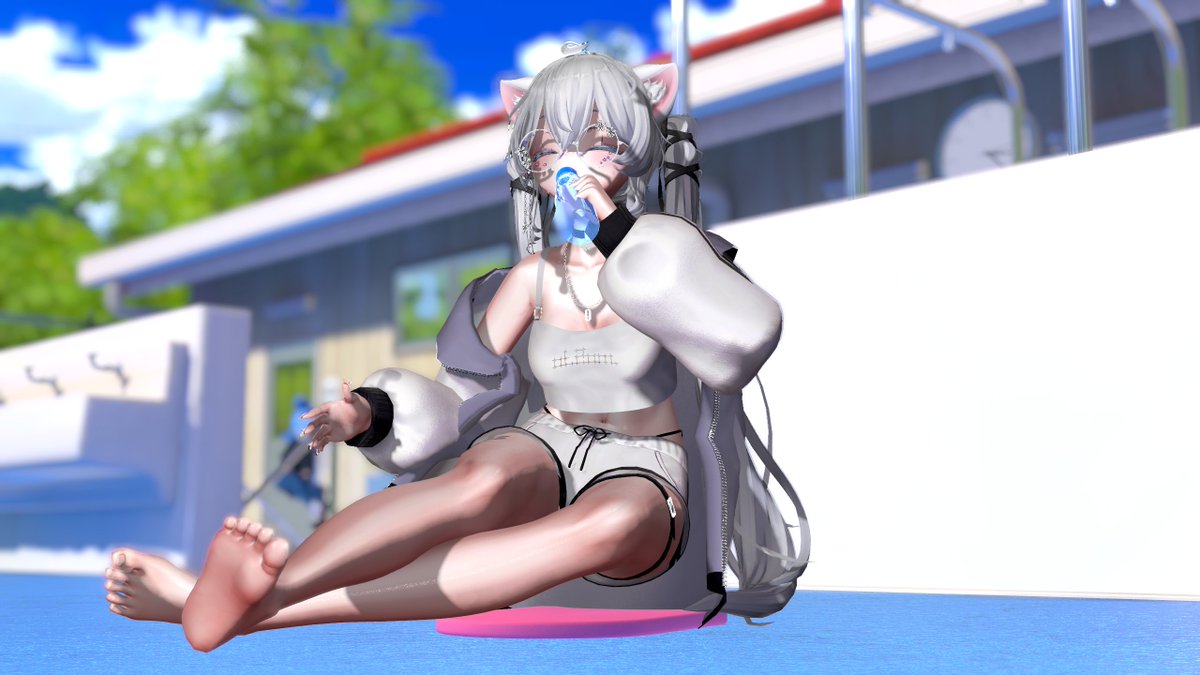 suwujo's tweet photo. Feels like summer☀️

World - 澄夏町学校 プール開放日 -School Swimming Pool in Summer-
Author - Atto_あっと

#Sio3D #CHOCOLATERICE_vrc #VRChat #vrchatworld https://t.co/29EaH3VVgf