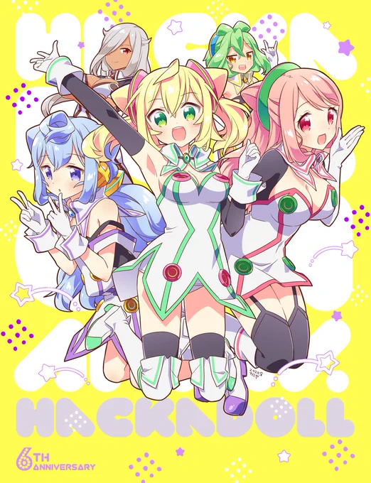 これまで(6〜9周年)の絵ですありがとう、大好きだよ!#ハッカドール 