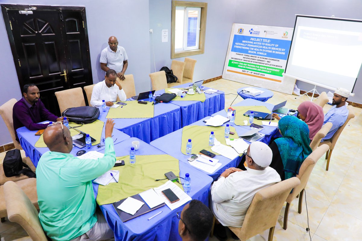 wardirelief's tweet photo. Our senior management team has today concluded a five-day #fundraising &amp; #advocacy training supported by @BMZ_Bund &amp; @actionmedeor🌍💡
This training will strengthen @wardirelief's capacity to sustain our projects in various sectors as we contribute to #SustainableDevelopment in🇸🇴 https://t.co/0OBTaMWfC2