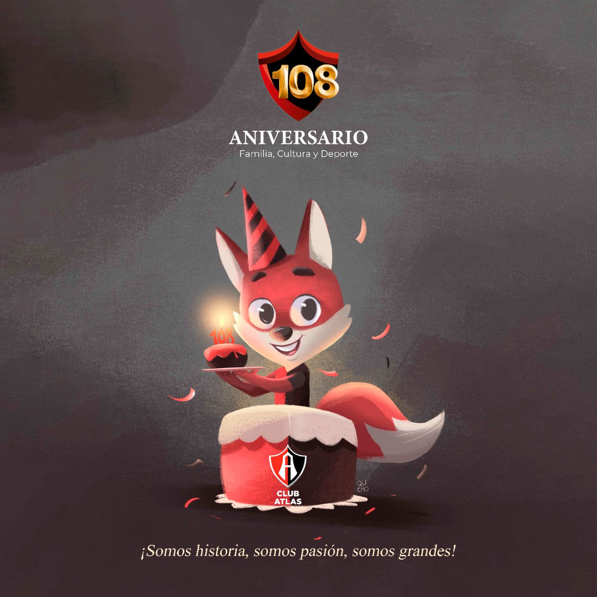 ¡Festejamos 108 años de historia, pasión y grandeza rojinegra! 🎉
Hoy celebramos un legado que ha unido a generaciones, donde la familia, la cultura y el deporte han sido nuestros pilares. ¡Gracias por ser parte de esta gran historia! 🔴⚫ #ClubAtlas108Aniversario