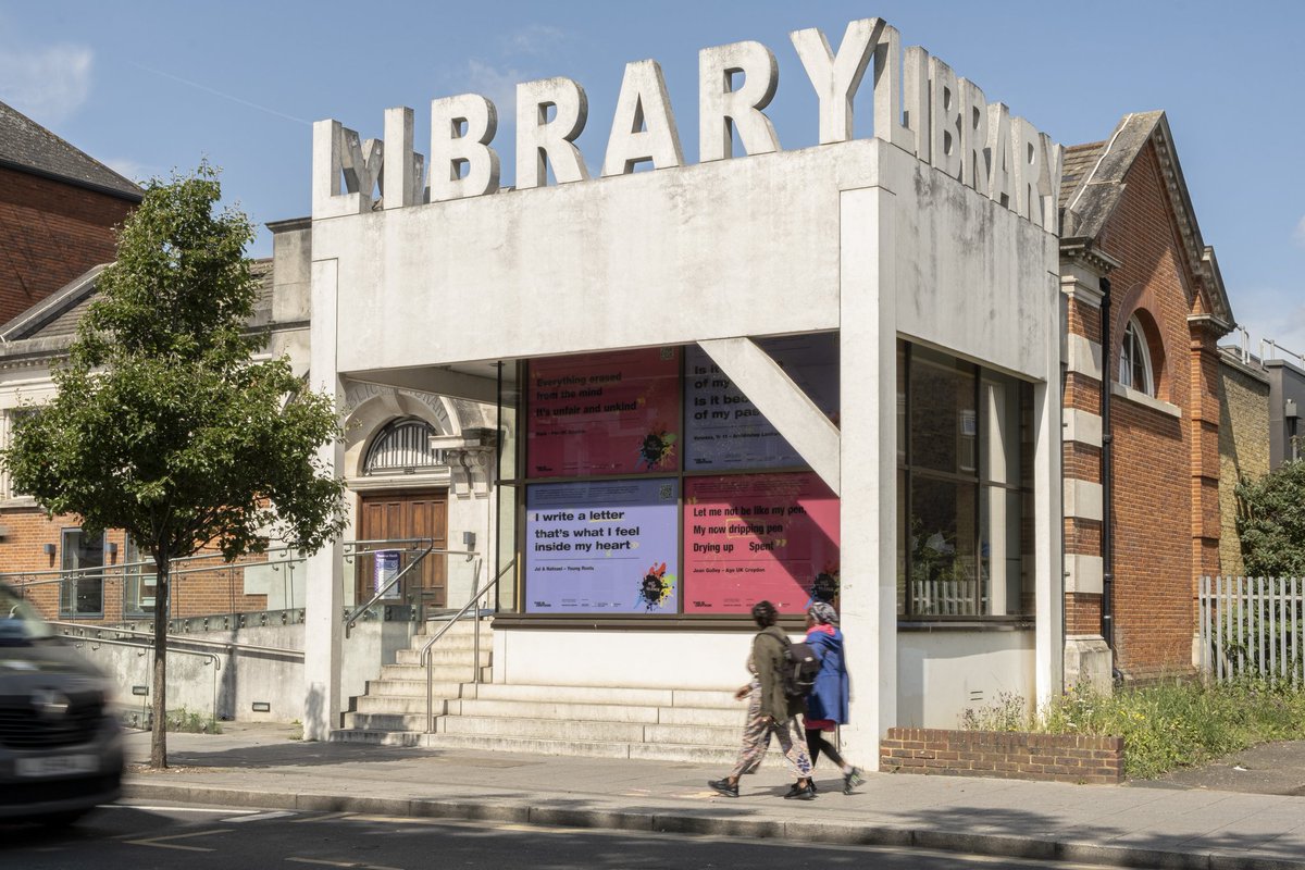 ShanqMarie's tweet photo. Saturday only
- If you're around Thornton Heath, check the #OutofSilence windows &amp; listen to other poems on a mythophone at Thornton Heath Library 
- If you're around Coulsdon, listen to the final set of 10 poems on the final mythophone in Coulsdon Library 
(3/3) https://t.co/i2FXb14IG4