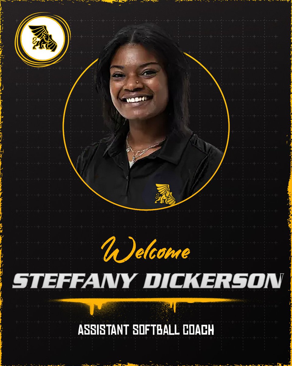 Help us welcome <a href="/SteffDickerson/">Coach Steff</a> to Missouri Western!🥎

Steffany will work with the pitching and catching staff for <a href="/GriffonSoftball/">Griffon Softball</a>, having previously worked as a graduate assistant at the University of Kansas.

📰- bit.ly/4dKYXx6

#PaintItBlack🏴 | #GriffUp🦅🦁