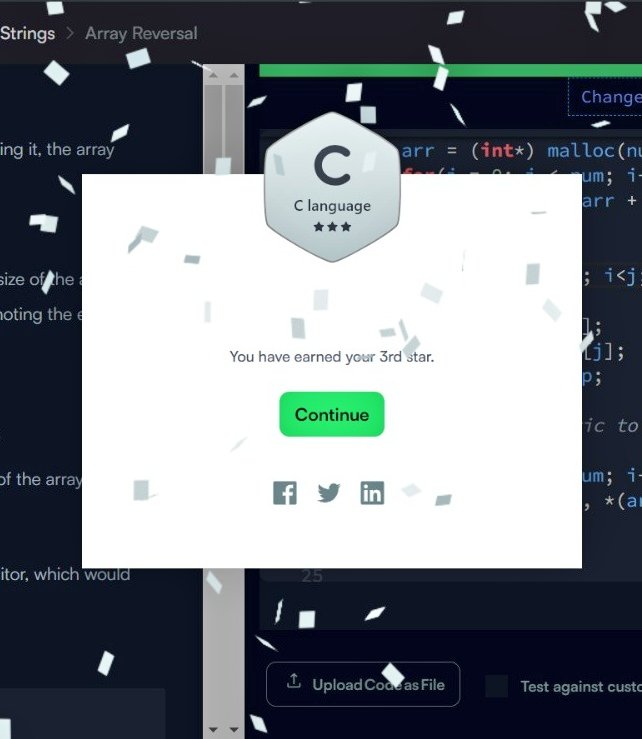 rupayan_sen_23's tweet image. 🚀 Excited to Share I have Unlocked 3 star ⭐⭐⭐ batch in C language on @hackerrank platform this journey is not so easy for me... 

#Hackereank 
#C_language 
#programming      #programmer