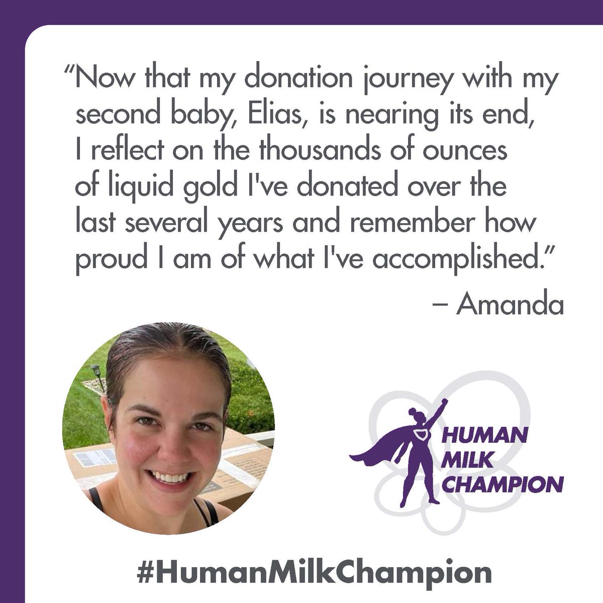 prolacta's tweet photo. Meet Amanda, nurse and mom to Ella and Elias. She's donated 34,000+ oz of liquid gold to Tiny Treasures, helping NICU babies thrive. https://t.co/e4sFRH1Zda
#HumanMilkChampion #HumanMilkDonor #NurturingtheFuture https://t.co/n1fpZbkDyH