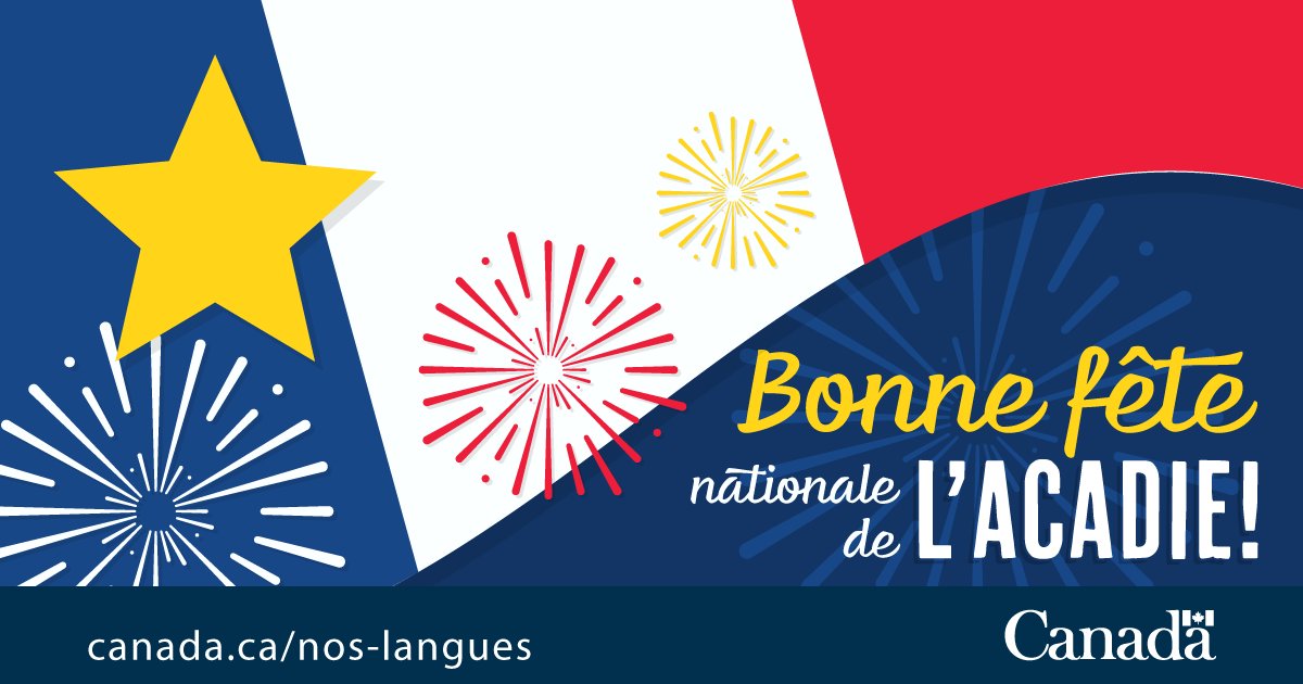 Aujourd'hui, partout en #Acadie, les familles se rassemblent, les histoires se racontent et les rires résonnent. Joyeux #15aout à tous ceux et celles qui célèbrent ce riche héritage! Bonne #FeteNationaleAcadie! @FCFACanada #FRcan ow.ly/gIBi50SWPvz