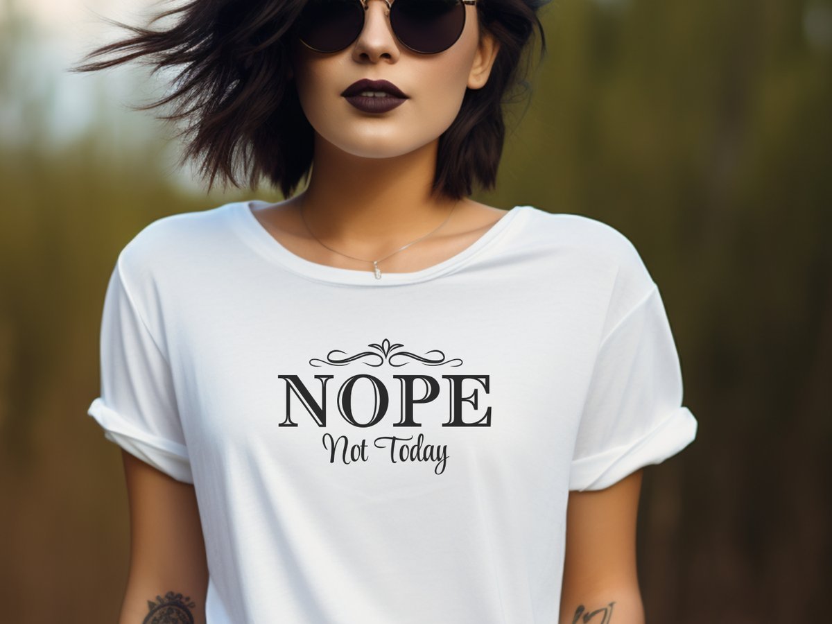 Nope Not Today SVG, Sassy Svg, Sarcastic Svg, Funny shirt svg, by SeamlessDigitalCraft etsy.me/4fKcwyM via <a href="/Etsy/">Etsy</a>