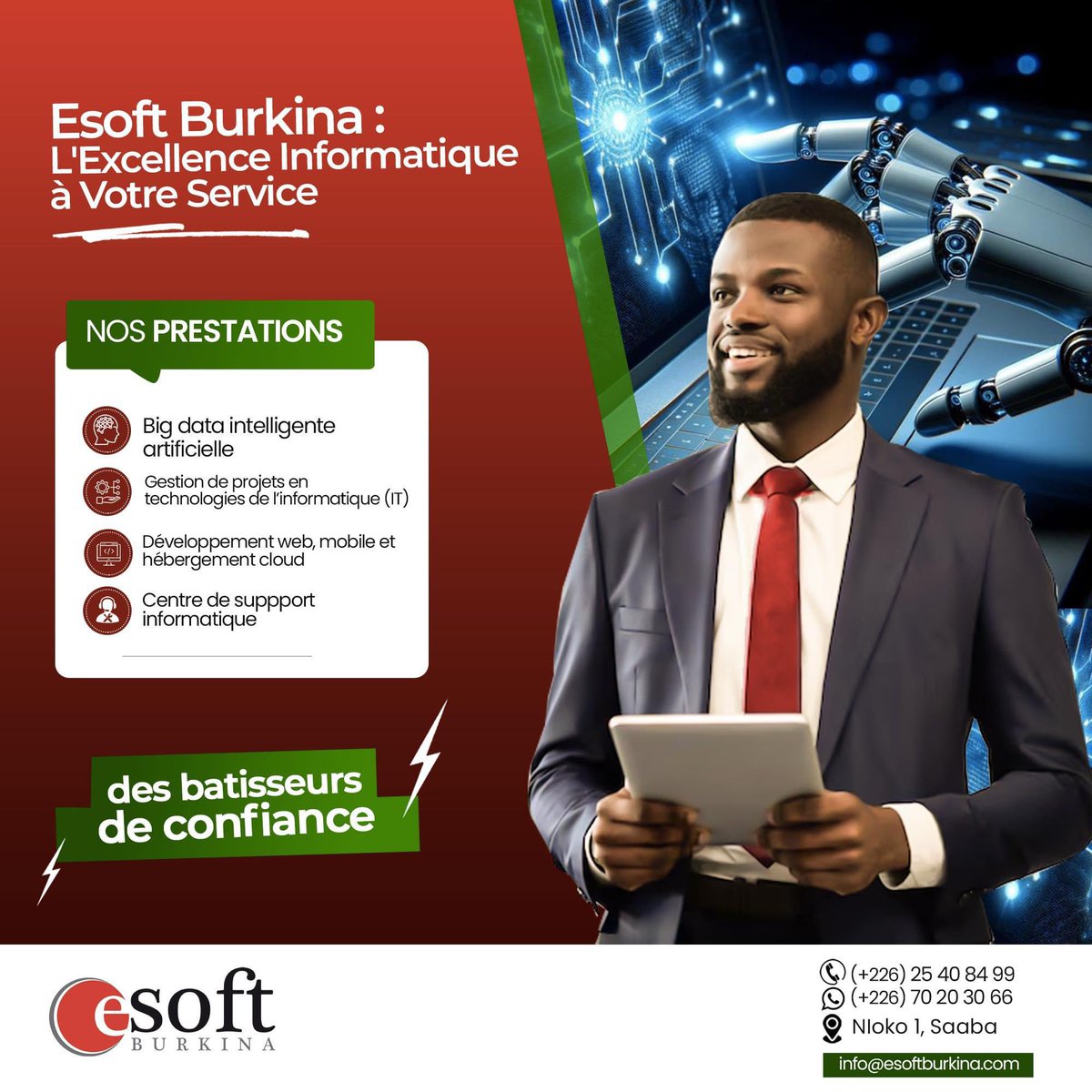 ESOFTBURKINA's tweet image. Bonjour à tous,

Besoin urgent de consultant pour une formation sur les logiciels #Camélia et #PowerFactory à #Casablanca à partir de la semaine prochaine.
Toute personne intéressée peut nous faire signe par mail : info@esoftburkina.com ou par téléphone au 00226 70203066.

Merci.