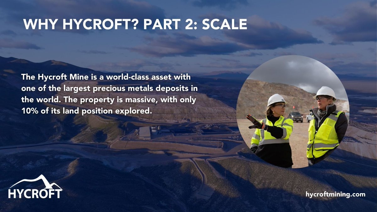 The large scale of Hycroft’s property has allowed the world-class mine to produce significant amounts of gold and silver for decades. And with less than 10% of the land explored, it offers substantial upside potential for investors.

Discover more: bit.ly/4cs4zv2

$HYMC