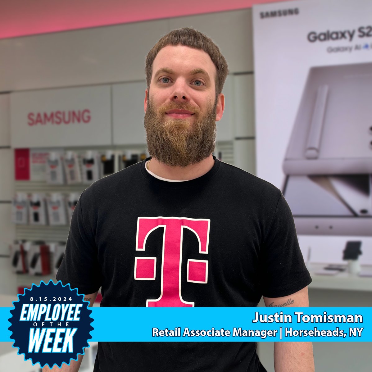Luna_Wireless's tweet image. Happy Thursday, everyone! Let’s start the weekend right and celebrate our Employee of the Week, Justin Tomisman 🥳👏Thank you for being a true inspiration, and congratulations on being chosen as GP Mobile’s Employee of the Week! 🤩 
#employeeoftheweek #recognition