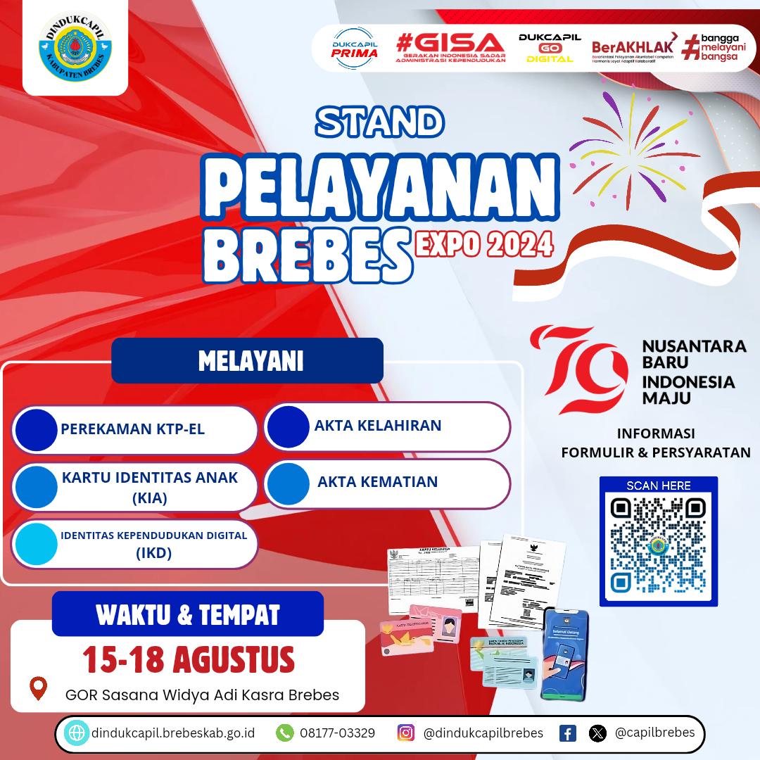 Hallo Sobat #Adminduk Brebes
Info yang ditunggu ...
Kami juga hadir pelayanan di Brebes Ekspo 🔥

Jenis pelayanan yang bisa di ajukan di ekspo
- Perekaman KTPel
- KIA
- aktivasi Identitas Kependudukan Digital
- Akta Kelahiran
- Akta Kematian

Ajukan dokumen milik sendiri ya lur
