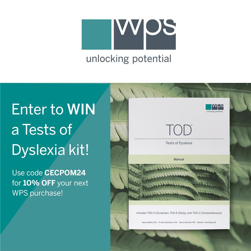CEC's Partner of the Month, <a href="/wpspublish/">WPS</a>, is offering our followers the chance to win a Tests of Dyslexia kit, as well as a 10% discount on your next purchase.

Visit the link to enter: share.hsforms.com/1FEmtMWmfThm-b…