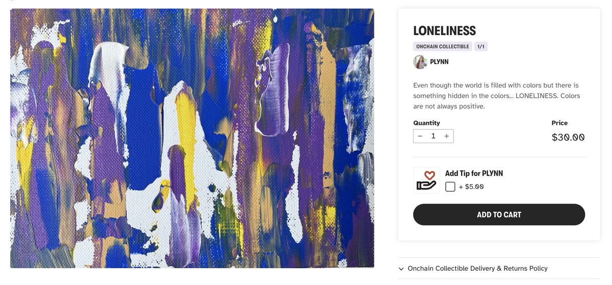 Hello!!

The genesis drop on <a href="/thehugxyz/">JJ</a> 
"Loneliness"

Even though the world is filled with colors but there is something hidden in the colors... LONELINESS. Colors are not always positive.

Link in comment. Thank you 🙏 ❤️