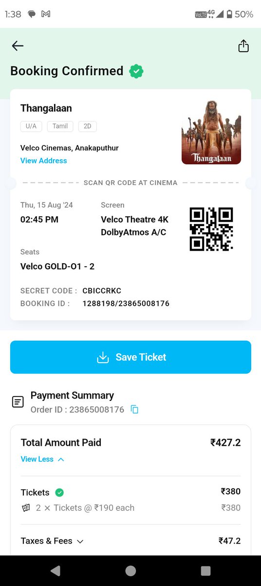 Gansi_Twit's tweet photo. First day #thangalaan @beemji @chiyaan @gvprakash

#vera level ..hats off https://t.co/08o9FODsdW