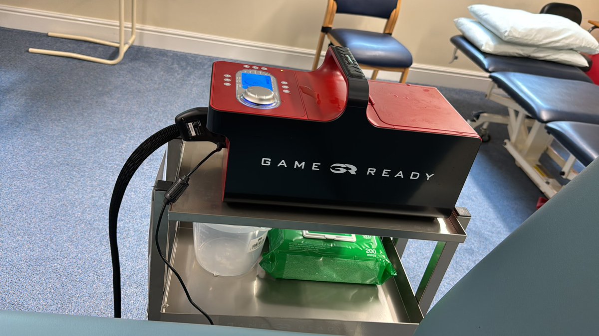 Currently using the new <a href="/gamereadyuk/">Game Ready UK</a> machine at <a href="/PTCentres/">PTCentres</a>… if only I could take it home with me.. it’s made a massive difference to the swelling in my leg this week
