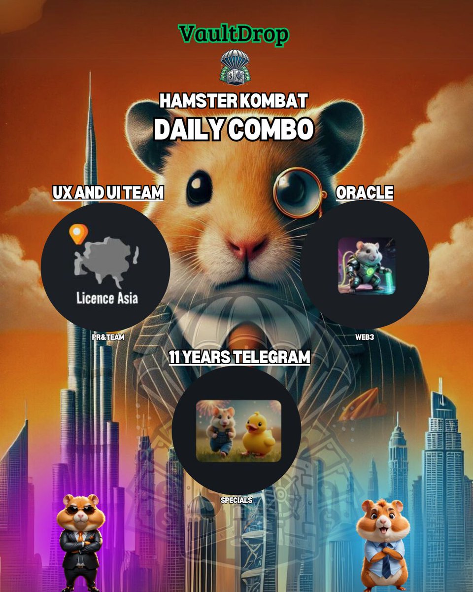 Vault_Drop's tweet photo. 🔥 Daily Combo Cards in Hamster Kombat🔥 https://t.co/3cYRrtv74L