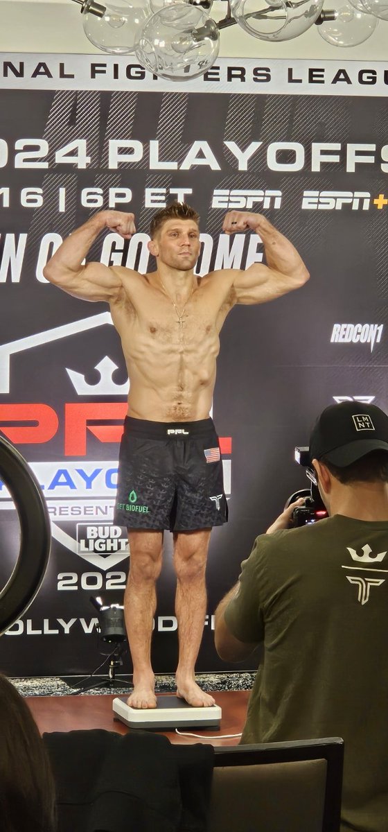 MikePierce170's tweet photo. On weight! The hard part is done. Tomorrow, we fight!   #pfl #mma #bjj #wrestling #attpdx https://t.co/wyHSO36E6k