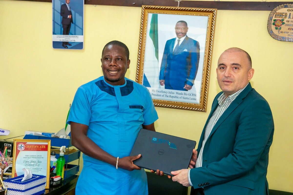 Today, we donated office equipment followed by the signing of a MoU to formalize partnership with the National Youth Commission. IOM is committed to strengthen government’s capacity to provide assistance to returning migrants, who are mostly youth. 
Thanks to the EU for funding.