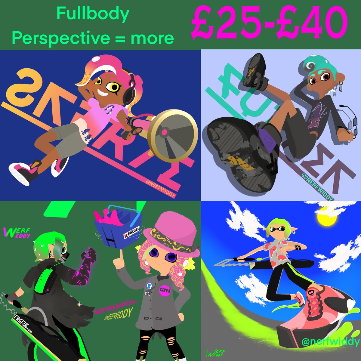 nerfwiddy's tweet photo. COMMISIONS open I guess???
Still don’t know if these are good prices but everyone was telling me to do this :3 https://t.co/nmz4APU93W