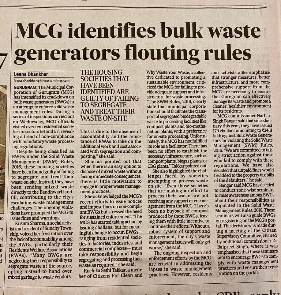 Chandra47434701's tweet photo. @MunCorpGurugram & its contracted vendors have been flouting
#SWMRules since these Rules came into force.MCG has never considered BWGs as partners nor it has facilitated/engaged RWAs/housing societies in any manner @cleanAirBharat @csharyana https://t.co/aj3nYcUIlb