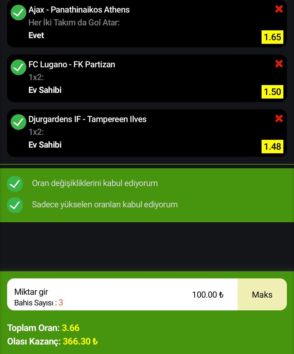 jrbabayaga01's tweet photo. #Kupon2
Ms 3 maçlık Elexbet Kombini sizlerle
Oran:3,66
Bol Şans🍀
@KazanElexle
#Elexbet #Canlıbahis #Maçönü
Elexbet👉 https://t.co/UoeVf3p7rJ https://t.co/YLrSQlIwLn