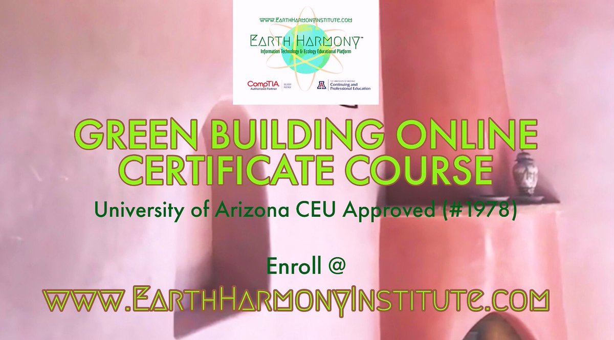 EarthHarmonyEco's tweet photo. #GREENBUILDING: #NATURAL FINISHES #OnlineCourse Certificate - University of Arizona Approved CEUs (File #1978)
Register @ https://t.co/IpRTSRqAoS
#adobehouse #earthenhome #claypaint #limeplaster #limepaint #earthenplaster #naturalbuilding #ecopaint #onlinelearning #Eco https://t.co/FEvm7dDIGW