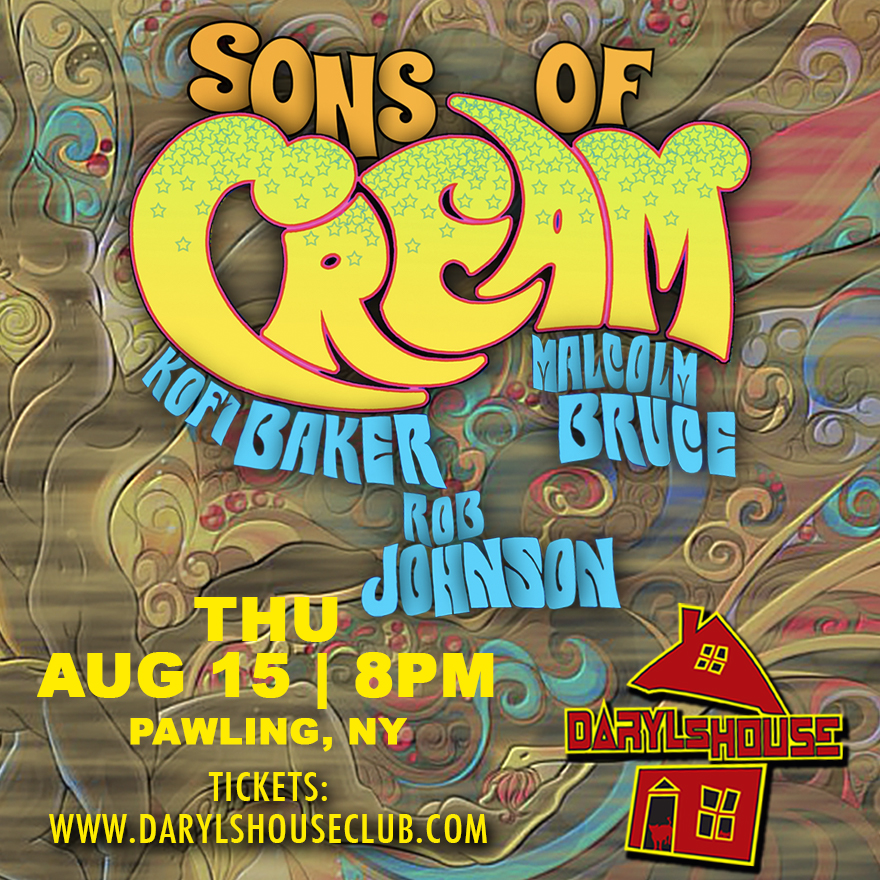 DarylsHouseClub's tweet photo. TONIGHT!: at Daryl's House Club!
KOFI BAKER and MALCOLM BRUCE honor the incredible legacy of their fathers GINGER BAKER and JACK BRUCE (who alongside bandmate ERIC CLAPTON formed Cream). Tickets: https://t.co/grdKobMwAU #sonsofcream #kofibaker #malcolmbruce #darylshouseclub https://t.co/xHDY5FYZRT