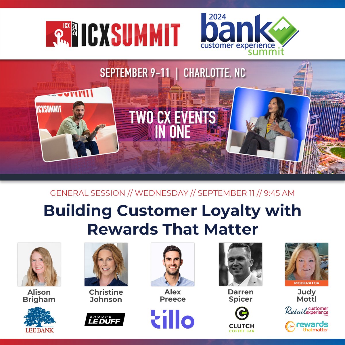 ICXsummit's tweet photo. At the upcoming #ICXsummit and #BCXsummit, this panel of experts will discuss how to effectively deploy a loyalty program and provide rewards that build customer loyalty across all channels. @GroupeLeDuff @TilloHq @clutchcoffeebar https://t.co/o4a13DJmuw