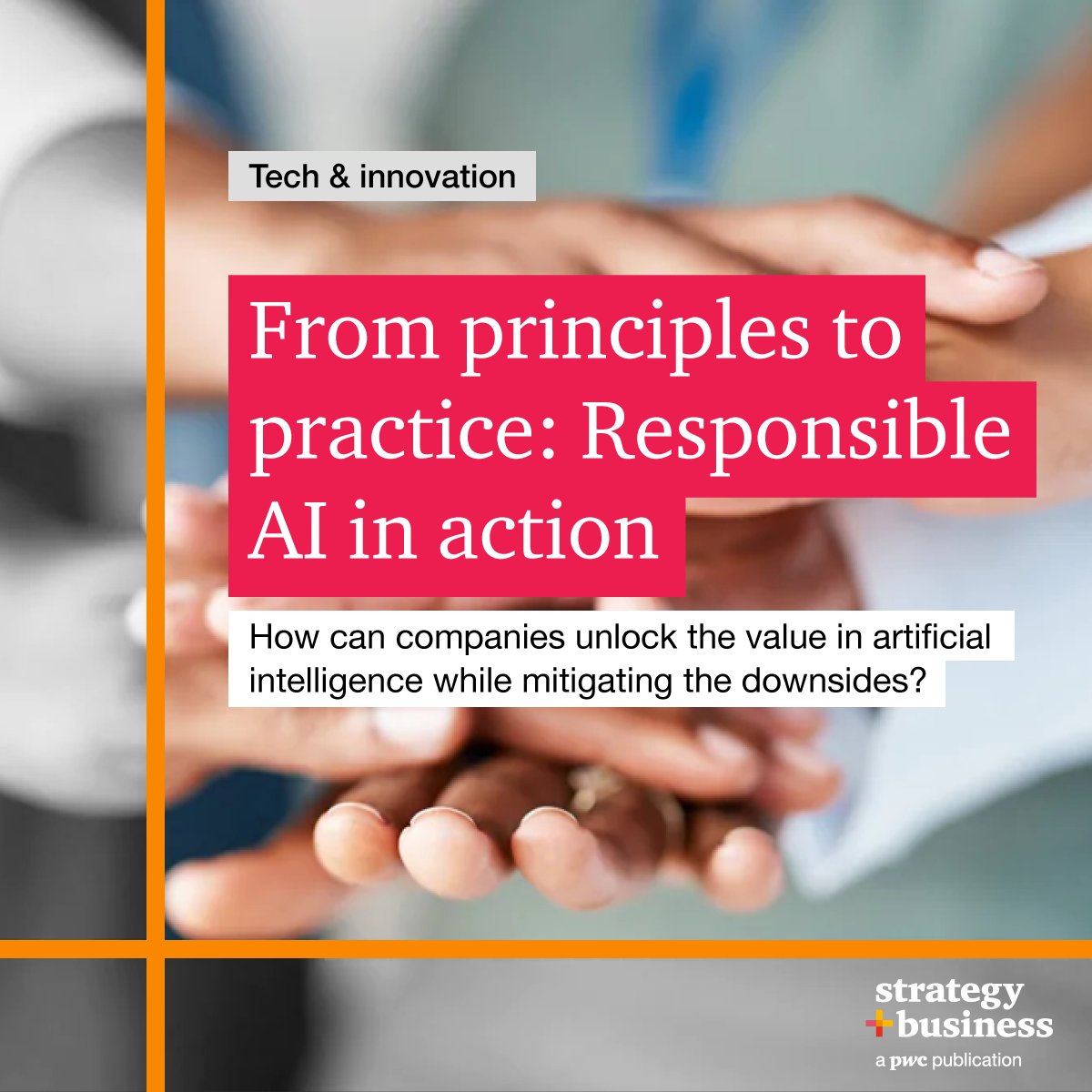 PwC's tweet photo. How can companies unlock the value in artificial intelligence while mitigating the downsides?

Hear from leaders in this quickly changing field as they put responsible #AI into action: https://t.co/wHBA7spJ1L https://t.co/DknPGFPHPv