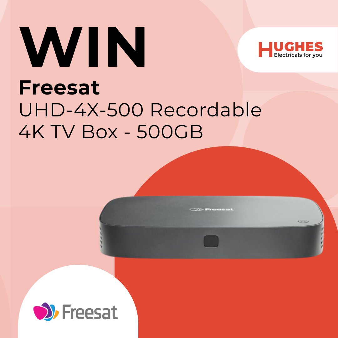 HughesDirect's tweet image. Win a Freesat TV Box with 500GB 📺 

To enter: retweet this post, follow @HughesDirect and tag your friends in the comments.

Ends 21/08/24 at 11:59pm. T&amp;amp;Cs apply: hughes.co.uk/prize-draw

* Each tag must be in a separate comment to count as separate entries.