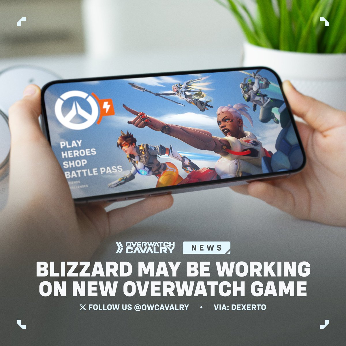 OWCavalry's tweet photo. Blizzard may be developing a mobile game for #Overwatch2 📱

Reports suggest that Microsoft has assembled a smaller team within Blizzard, mainly comprised of King employees, to develop titles based on existing franchises such as Overwatch. https://t.co/HB5Ez20opu