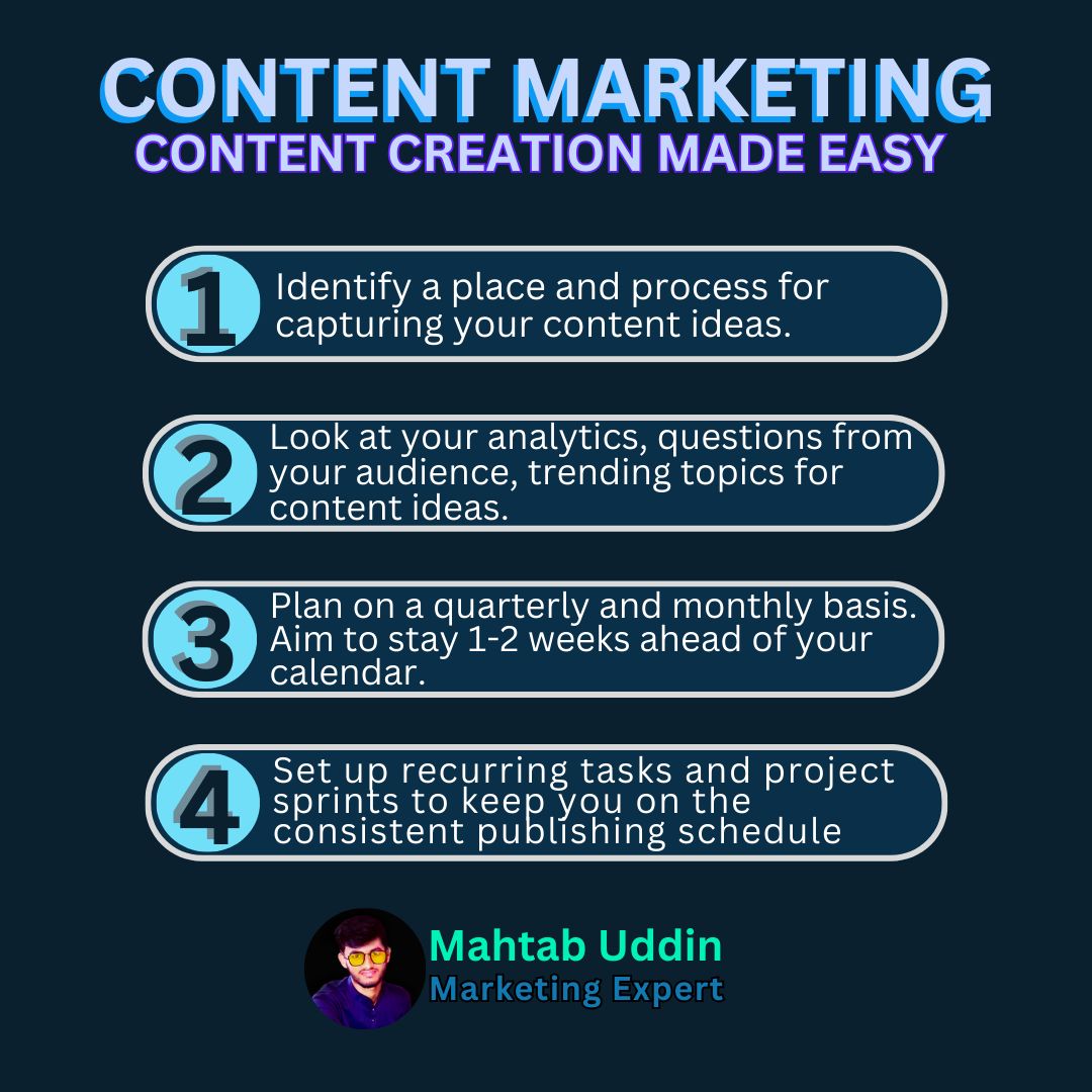 Mahtab323's tweet photo. CONTENT MARKETING
CONTENT CREATION MADE EASY

#contentmarketingstrategie #thedigitalcreatress #instagramgrowthsecrets #contentplan #contentplanningtips #cobtentmarketingtipps #contenrmarketingstrategist #contentmarketingservices #contentplanning #instagramgrowthstrategies https://t.co/wGllkcWHvr